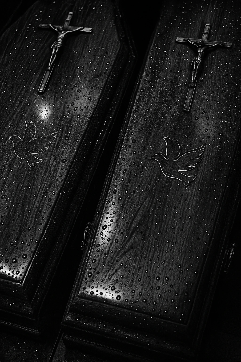 Elegancka ciemna trumna